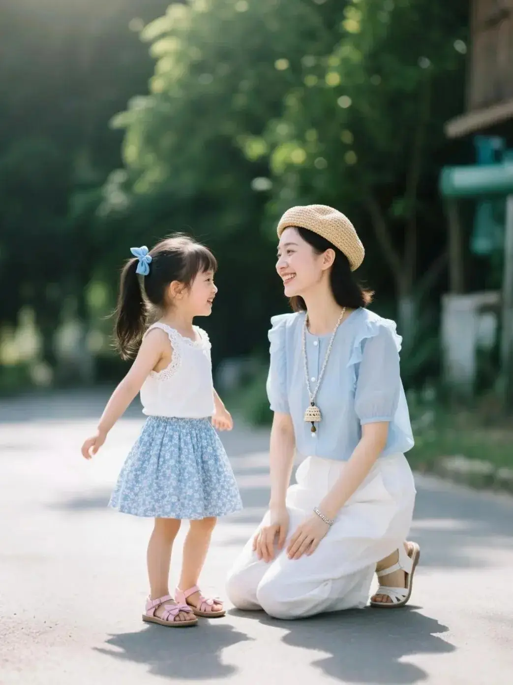 亲子照姿势示范_自然温馨亲子大片技巧_100种姿势摆拍双人