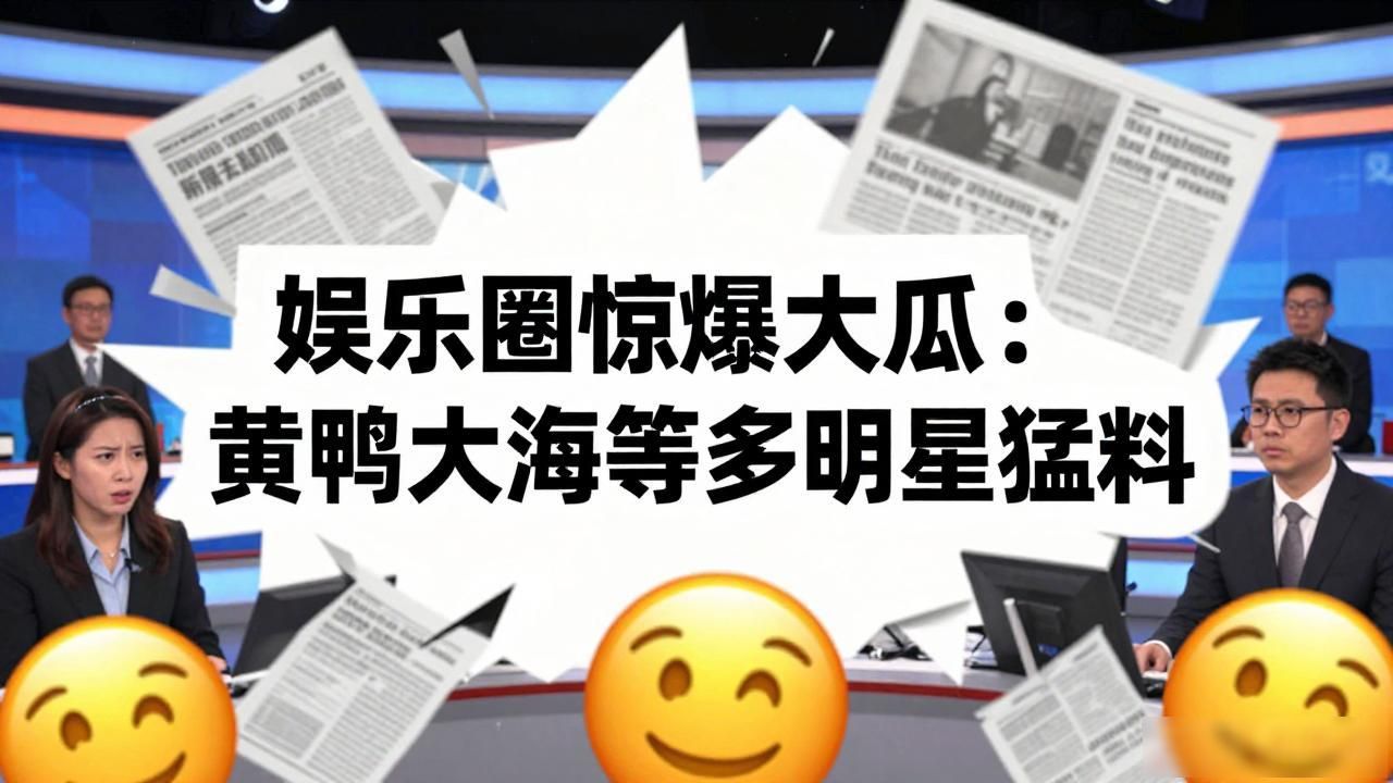娱乐圈惊爆大瓜：黄鸭大海等诸多明星猛料